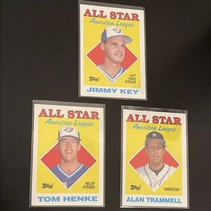 1987-88 Topps All Star LOT- Alan T,Tom H & Jimmy K
